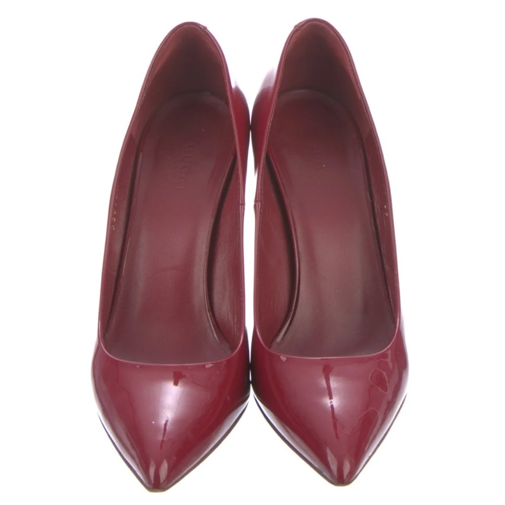 Gucci Patent Bamboo Heels